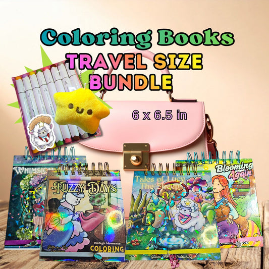 Travel size coloring books Bundle ( Size  pequeño en set )
